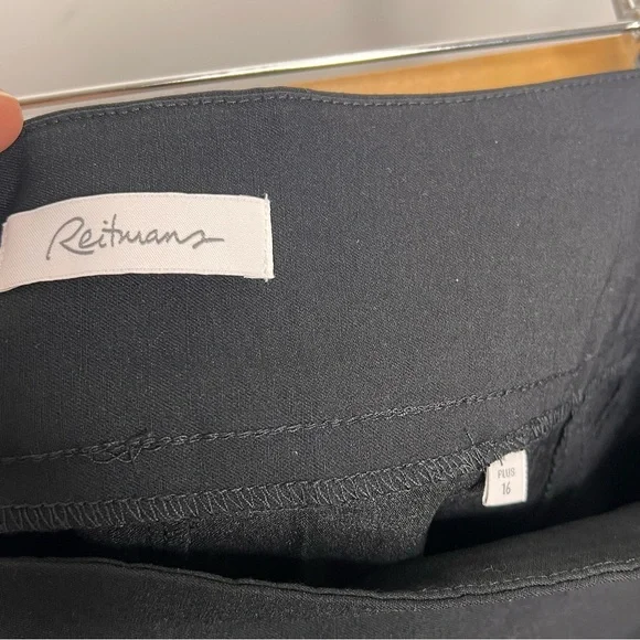 NWT Reitman’s Classic black pull on stretch A-Line Skirt - Women size 16 - Picture 6 of 8